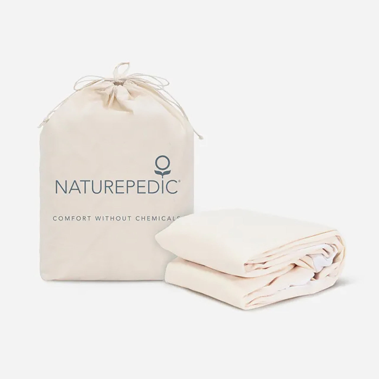 Naturepedic Waterproof Queen Fitted Pad - Natural- Bambi Baby