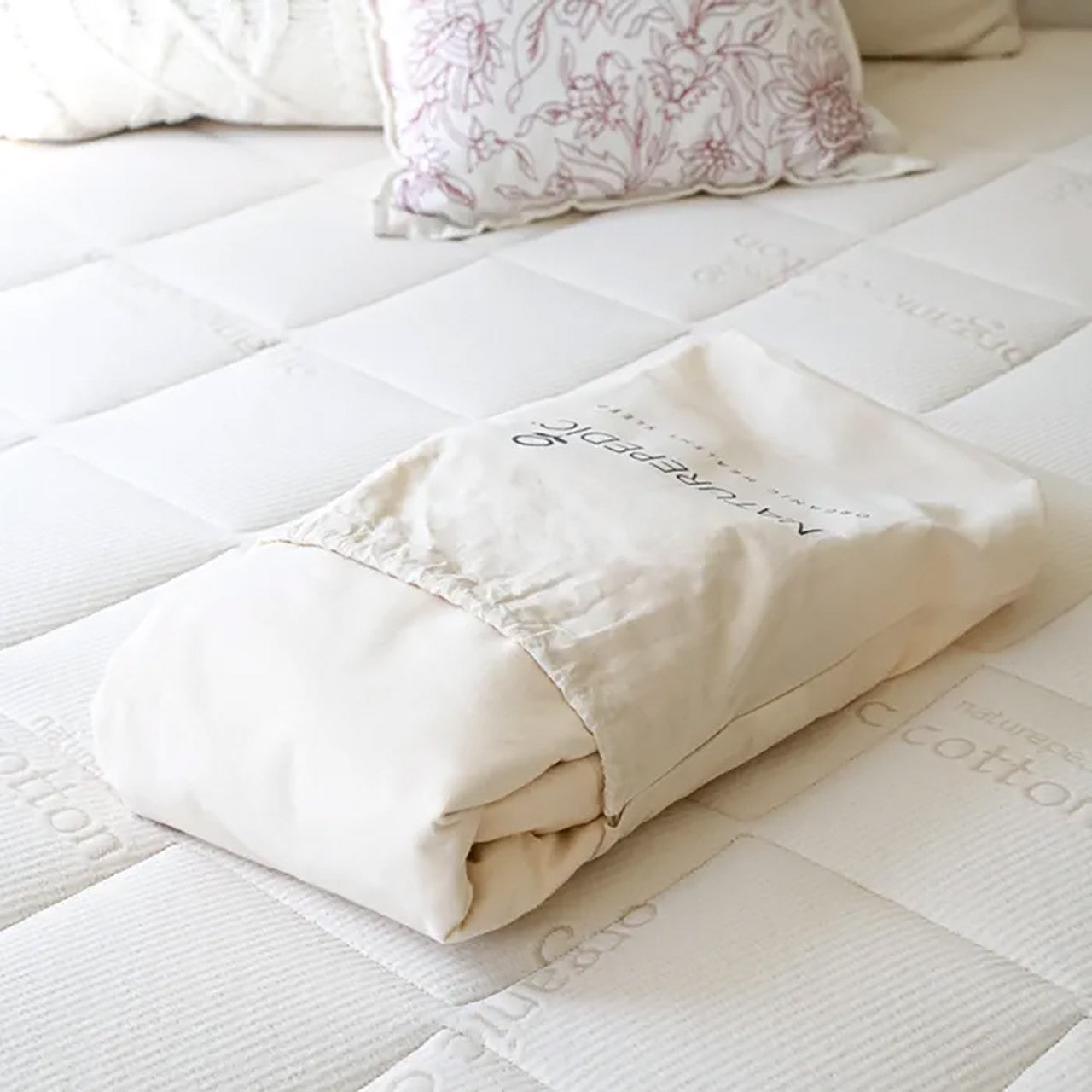 Naturepedic Waterproof Queen Fitted Pad - Natural- Bambi Baby