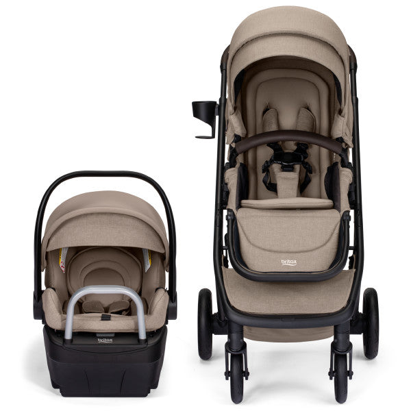 Britax Prism Full-Size Travel System With Willow S Infant Car Seat and Alpine Base- Bambi Baby