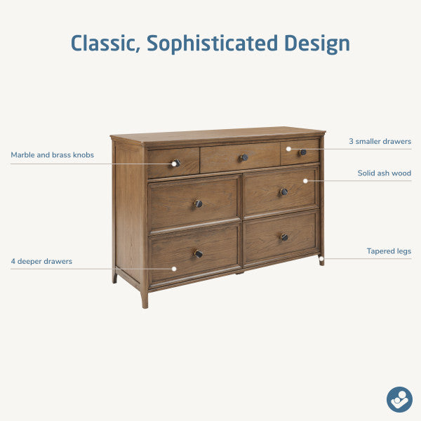 Maxi Cosi Quiet Luxury Double Dresser - Dolce Oak Stain- Bambi Baby