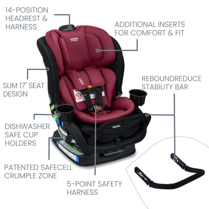 Britax Poplar S Convertible Car Seat 2-in-1- Bambi Baby