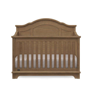Rustic Oak Simmons Asher 6-in-1 Convertible Crib - Front View | Bambi Baby