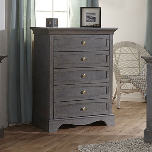 Pali Ragusa 5 Drawer Dresser in Distressed Granite- Bambi Baby
