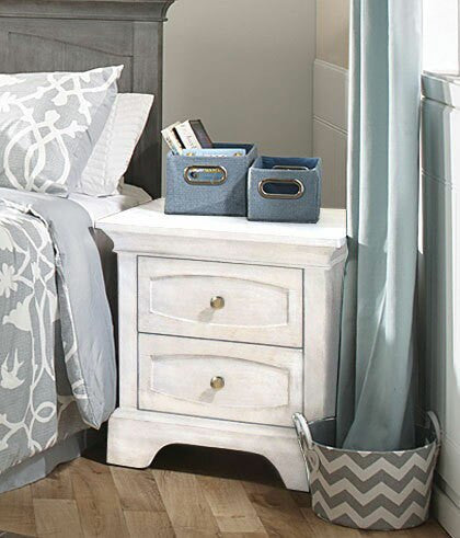 Pali Enna Nightstand in Vintage White- Bambi Baby