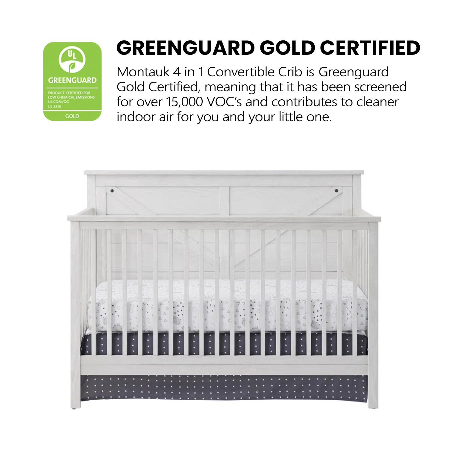 Oxford Baby Montauk 4-in-1 Convertible Crib- Bambi Baby