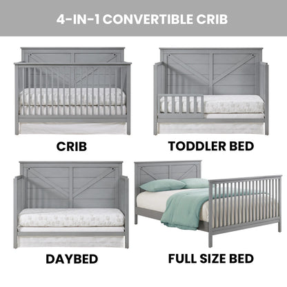 Oxford Baby Montauk 4-in-1 Convertible Crib- Bambi Baby