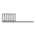 Dove Gray Wood Toddler Guard Rail - Front View | Bambi Baby
