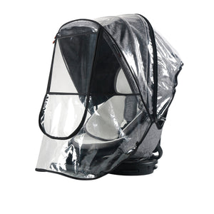 Clear PVC-Free Orbit Baby Stroller Seat Rain Cover - Angled View with Front Ventilation Panel | Bambi Baby