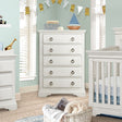Westwood Riley 5 Drawer Chest in Brushed White - Bambi Baby