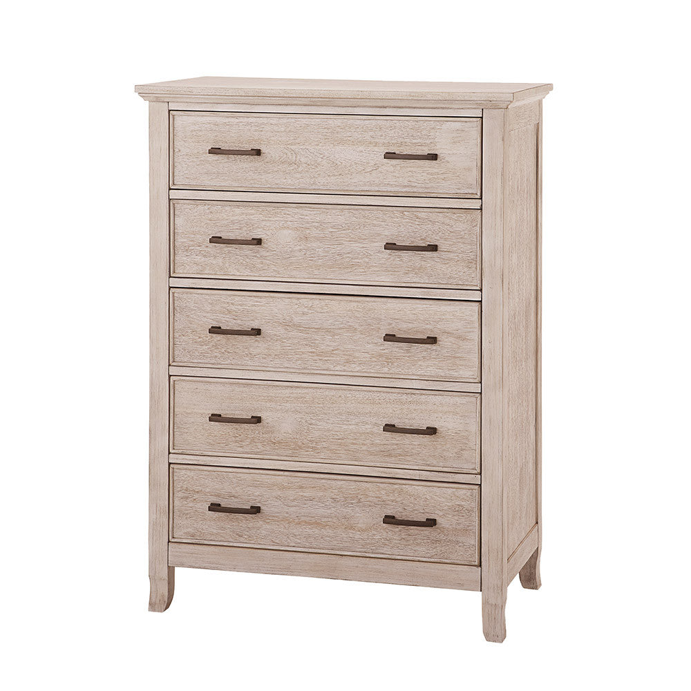 Stella Baby Remi 5 Drawer Chest in Sugarcoat- Bambi Baby