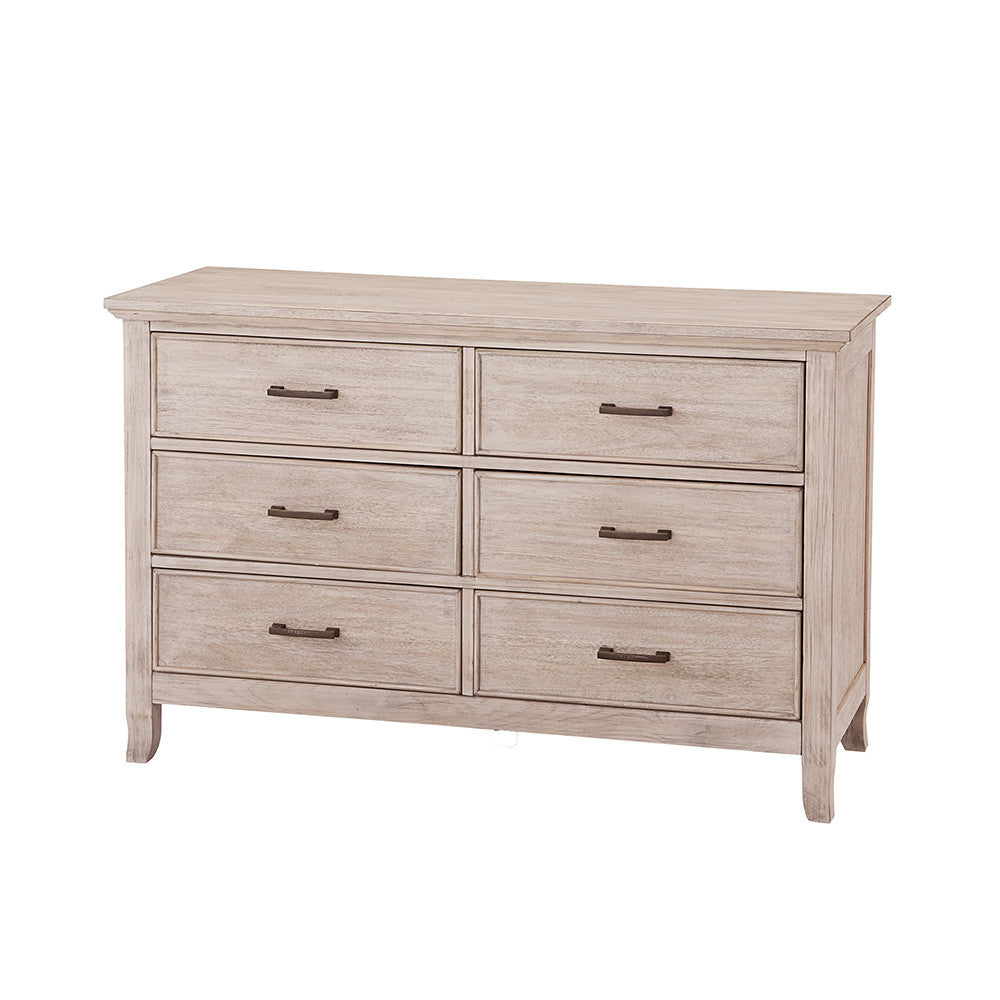Stella Baby Remi 2 Piece Nursery Set in Sugar Coat - Convertible Flat Crib & 6 Drawer Dresser- Bambi Baby