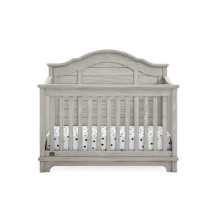 Rustic Mist Simmons Asher 6-in-1 Convertible Crib - Slightly Angled Front View | Bambi Baby