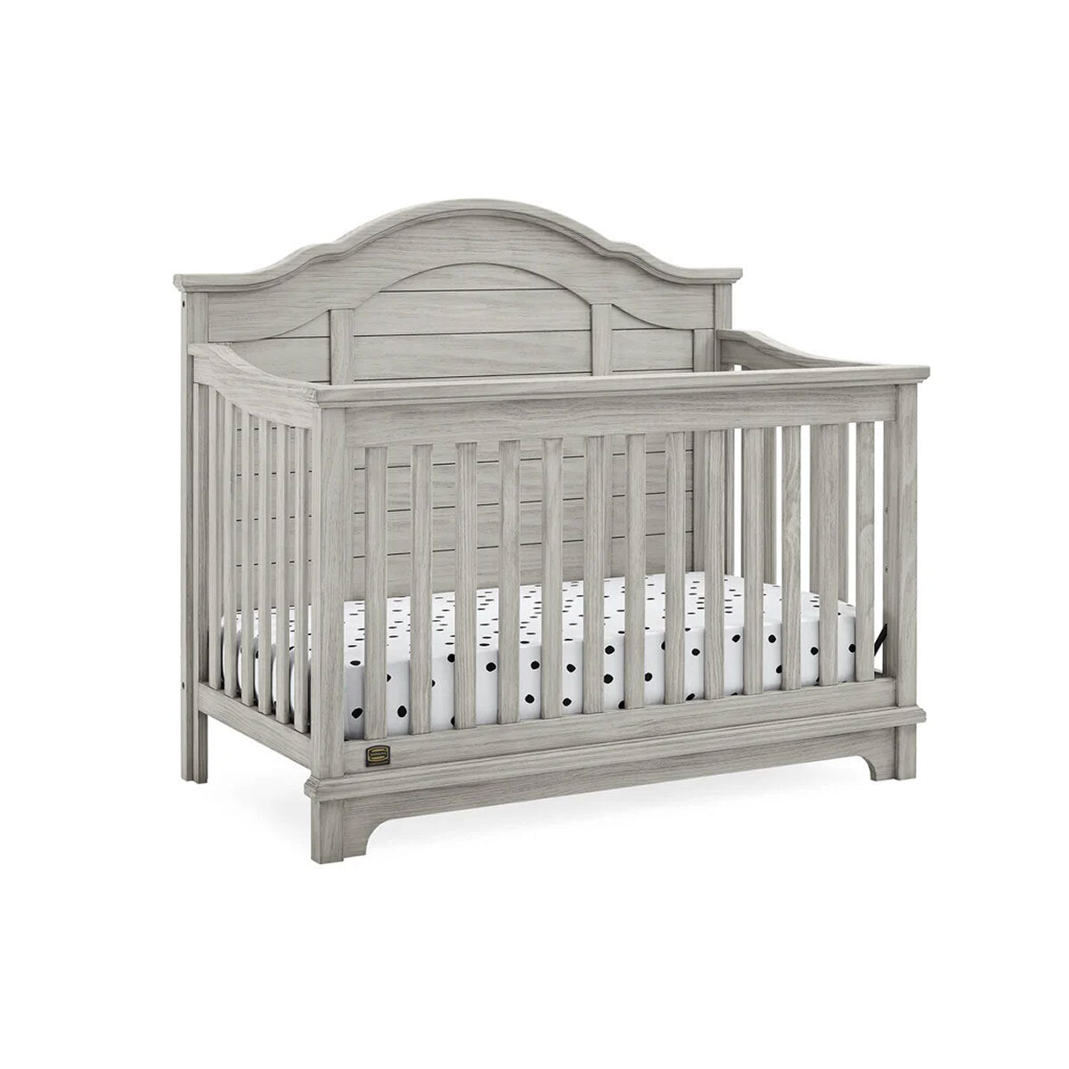 Delta Children Asher 6-in-1 Convertible Crib with Toddler Rail, Rustic Mist