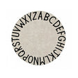 Lorena Canals Round ABC Rug in Natural/Black - Bambi Baby