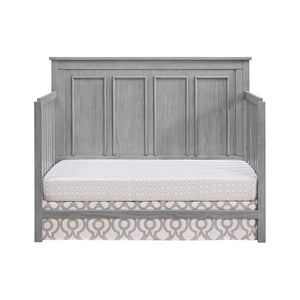 Rustic Grey Wood 4-in-1 Convertible Crib - Toddler Bed Configuration | Bambi Baby