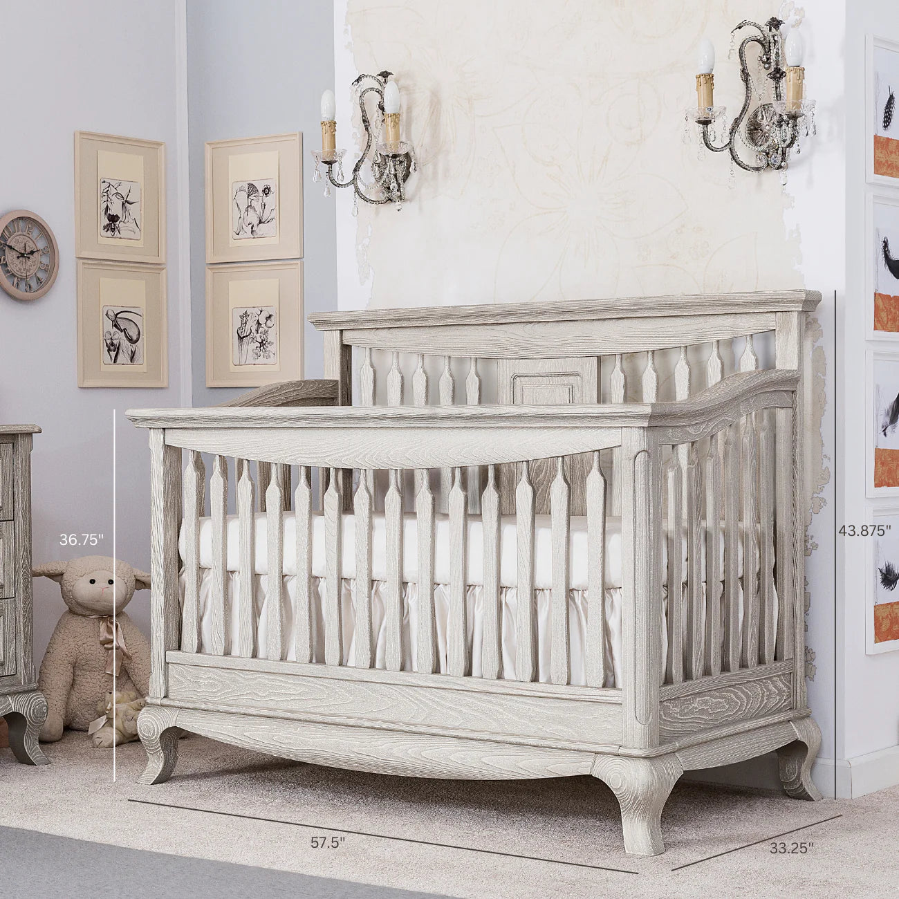 Romina Antonio Convertible crib w/ Solid Panel- Bambi Baby