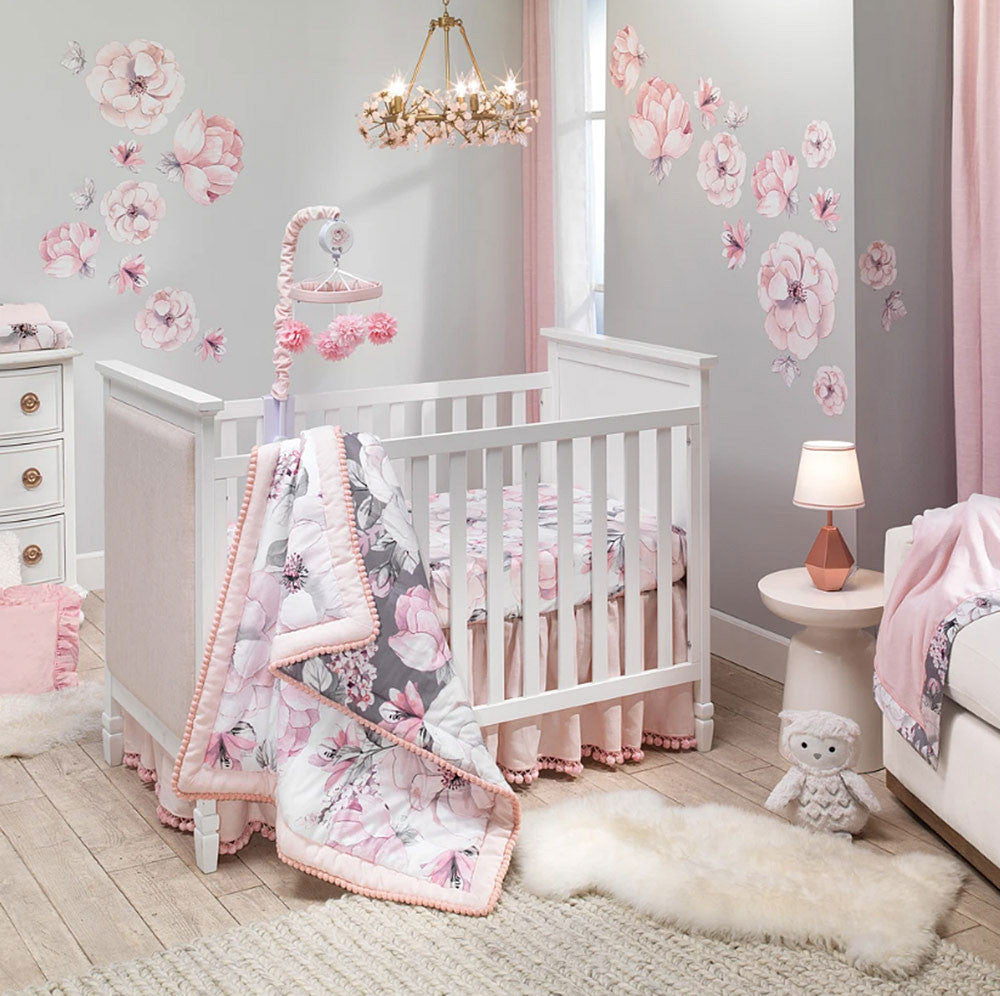 Lambs & Ivy Botanical Baby - Signature 4-Piece Bedding Set- Bambi Baby