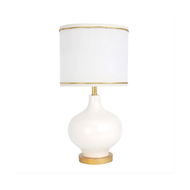 Lambs &amp; Ivy Swan Princess - Luminária Signature White Hi-Gloss com abajur e lâmpada- Bambi Baby