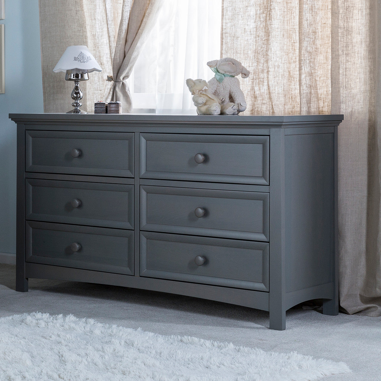 Silva Serena 6 Drawers Dresser in Flint- Bambi Baby
