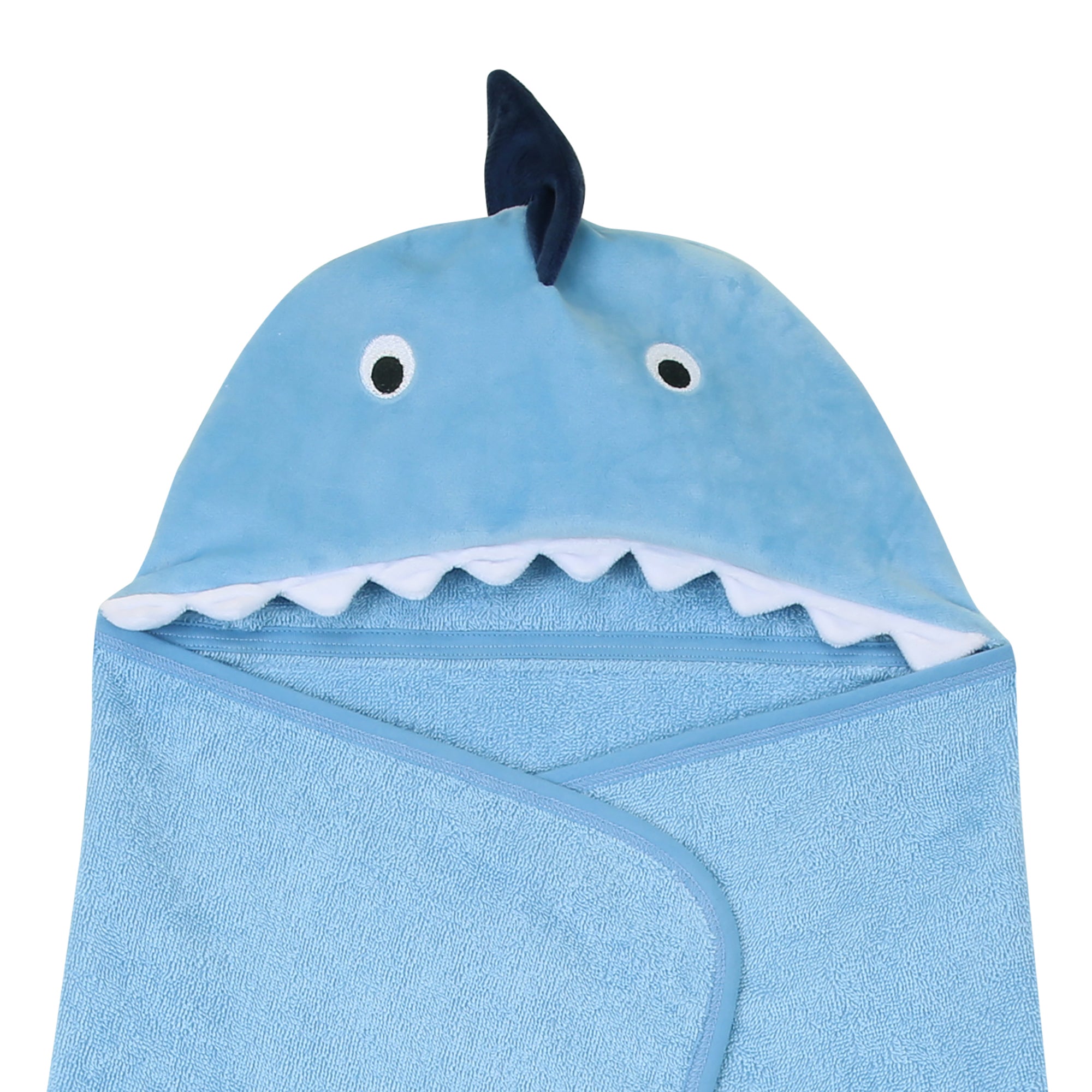 Lambs & Ivy Shark Hooded Bath Towel- Bambi Baby