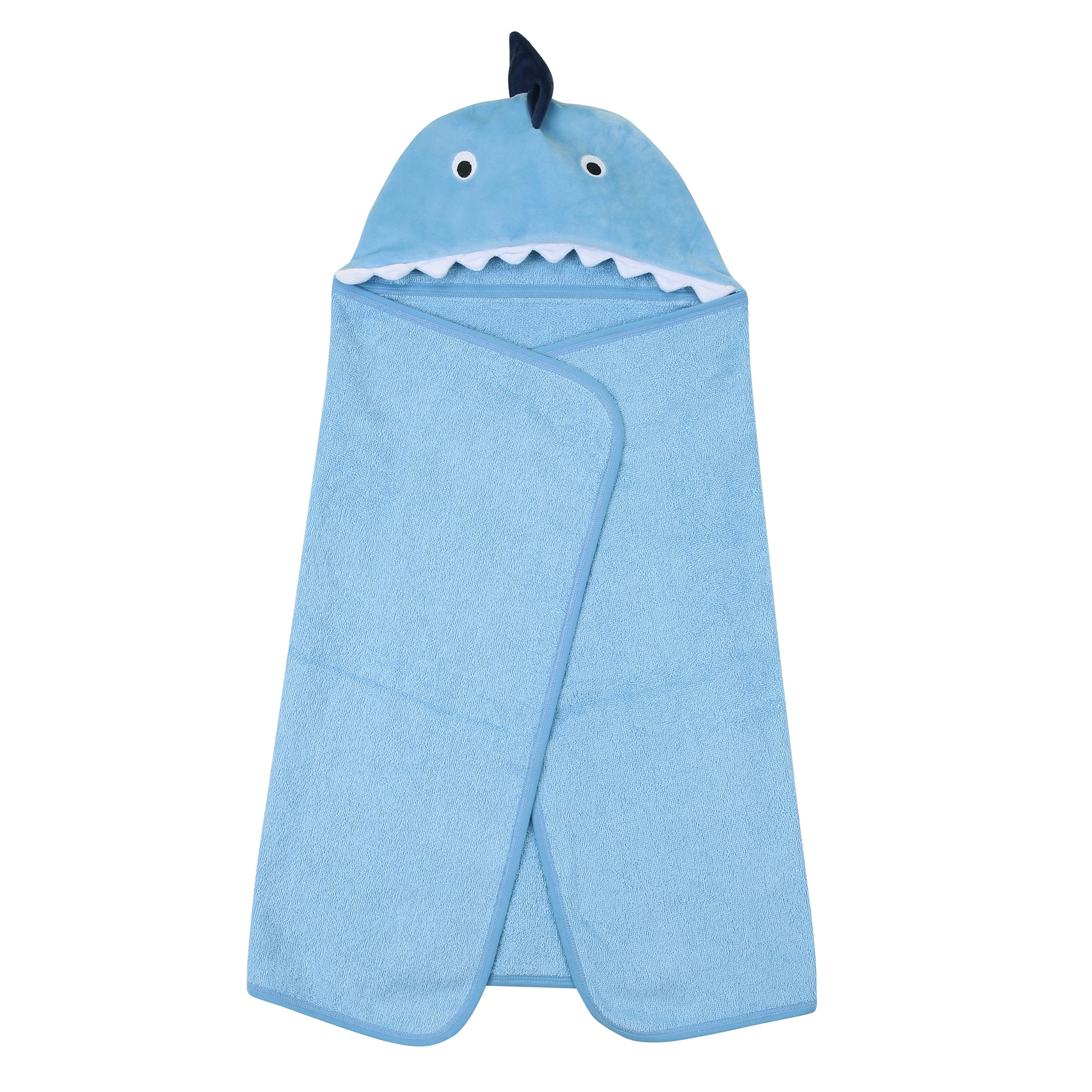 Lambs & Ivy Shark Hooded Bath Towel- Bambi Baby