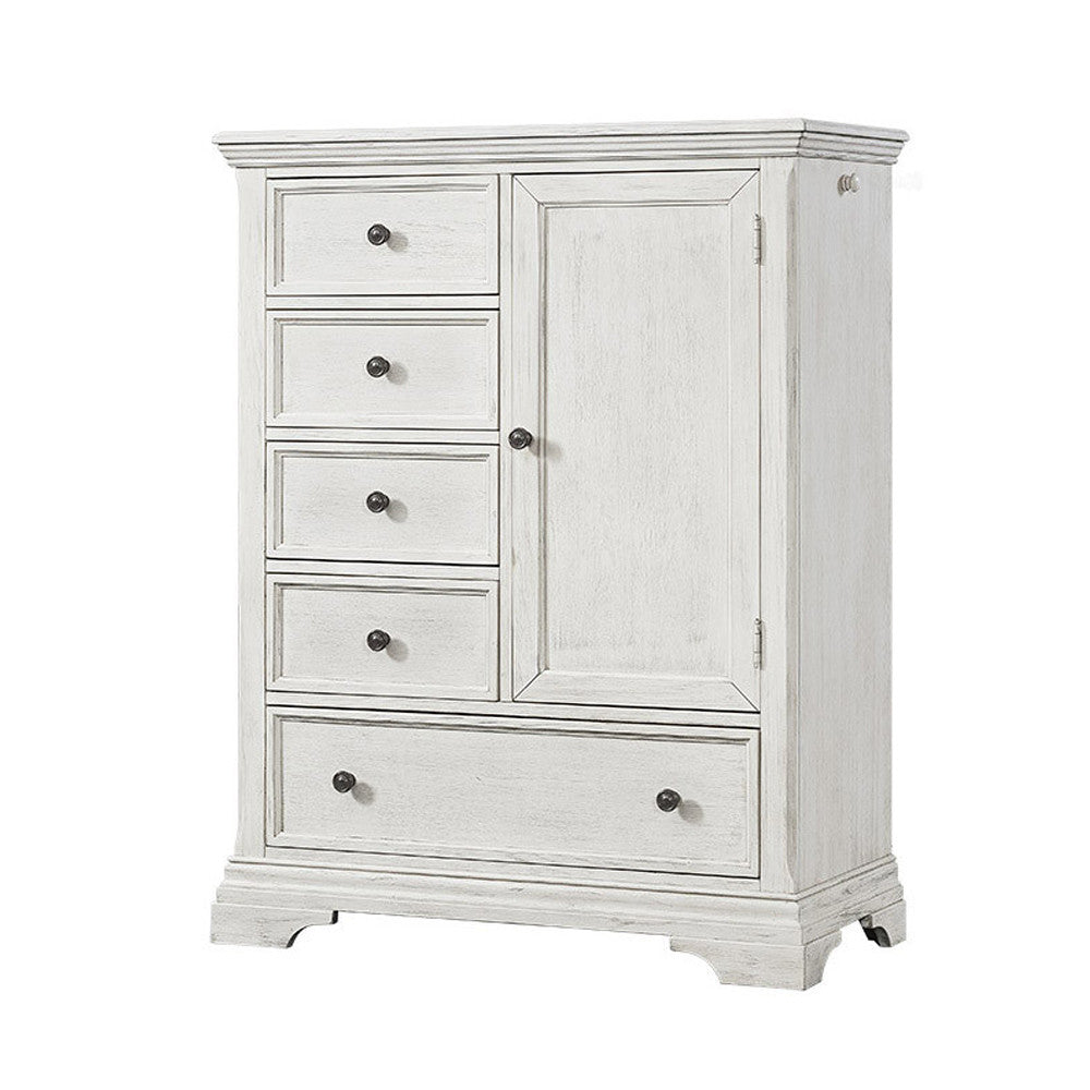 Chifferobe Westwood Olivia en blanco cepillado - Bambi Baby