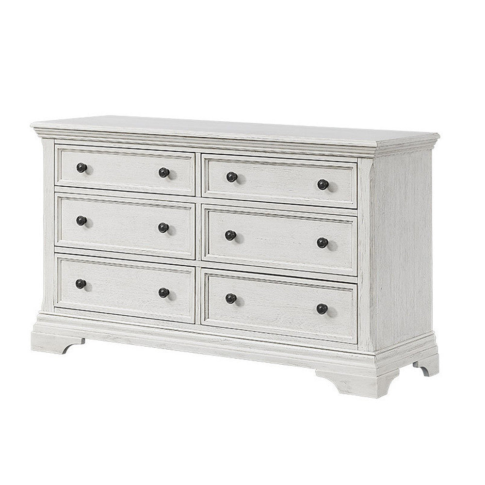 Westwood Olivia 2 Piece Nursery Set - Arched Crib and 6 Drawer Dresser in Brushed White- Bambi Baby