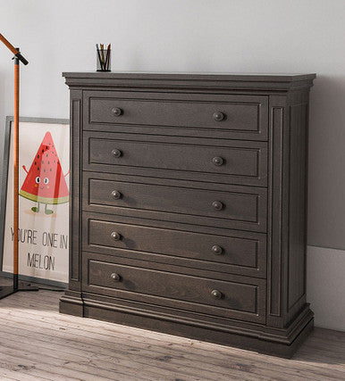 Silva Jackson 5 Drawer Chest in Oil Grey- Bambi Baby