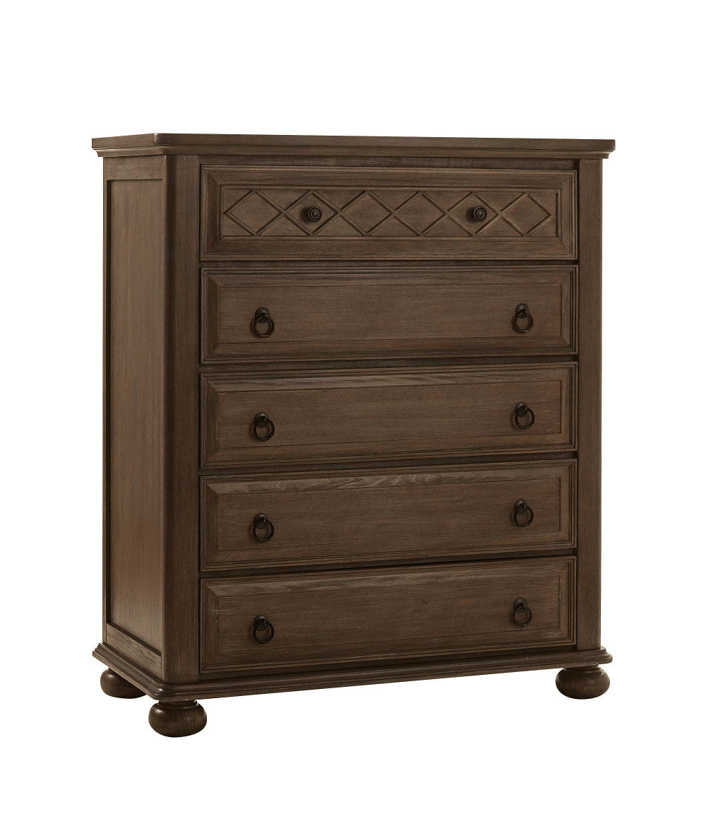Pali Siracusa Five Drawer Dresser in Distressed Desert- Bambi Baby