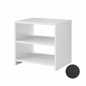 Tulip by Natart Sissi Black Wood Grain Nursery Nightstand - Three-Quarter View | Bambi Baby