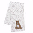 Bedtime Originals Sleepytime Bear White/Brown Soft Fleece Baby Blanket - Bambi Baby