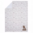 Bedtime Originals Sleepytime Bear White/Brown Soft Fleece Baby Blanket - Bambi Baby