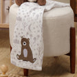 Bedtime Originals Sleepytime Bear White/Brown Soft Fleece Baby Blanket - Bambi Baby