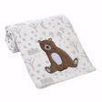 Bedtime Originals Sleepytime Bear White/Brown Soft Fleece Baby Blanket - Bambi Baby