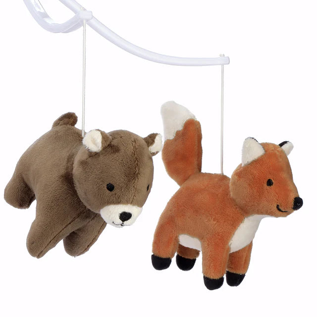 Bedtime Originals Sleepytime Bear & Fox Musical Baby Crib Mobile Soother Toy- Bambi Baby