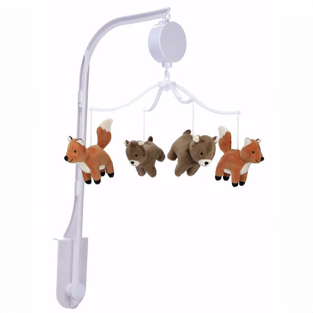 Bedtime Originals Sleepytime Bear & Fox Musical Baby Crib Mobile Soother Toy- Bambi Baby