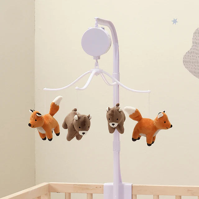 Bedtime Originals Sleepytime Bear & Fox Musical Baby Crib Mobile Soother Toy- Bambi Baby