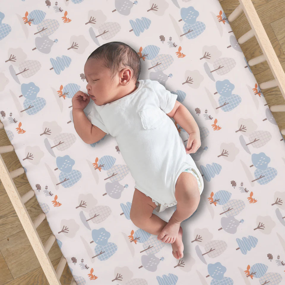Bedtime Originals Sleepytime Bear Woodland Baby/Toddler Fitted Crib Sheet- Bambi Baby