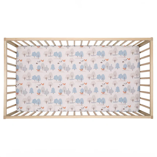 Bedtime Originals Sleepytime Bear Woodland Baby/Toddler Fitted Crib Sheet- Bambi Baby