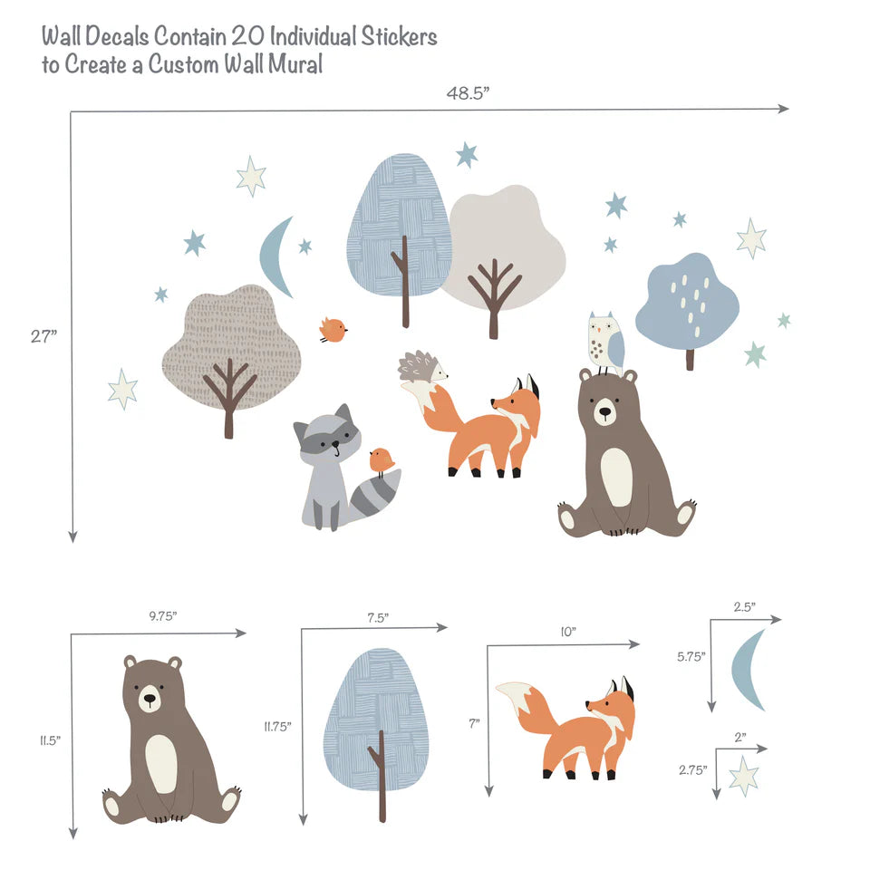 Bedtime Originals Sleepytime Bear Woodland Animals Wall Decals/Stickers- Bambi Baby