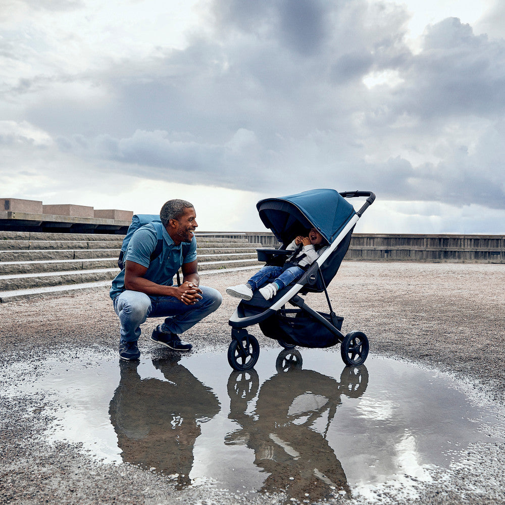 Thule Spring in Alunimum and Majolica Blue- Bambi Baby