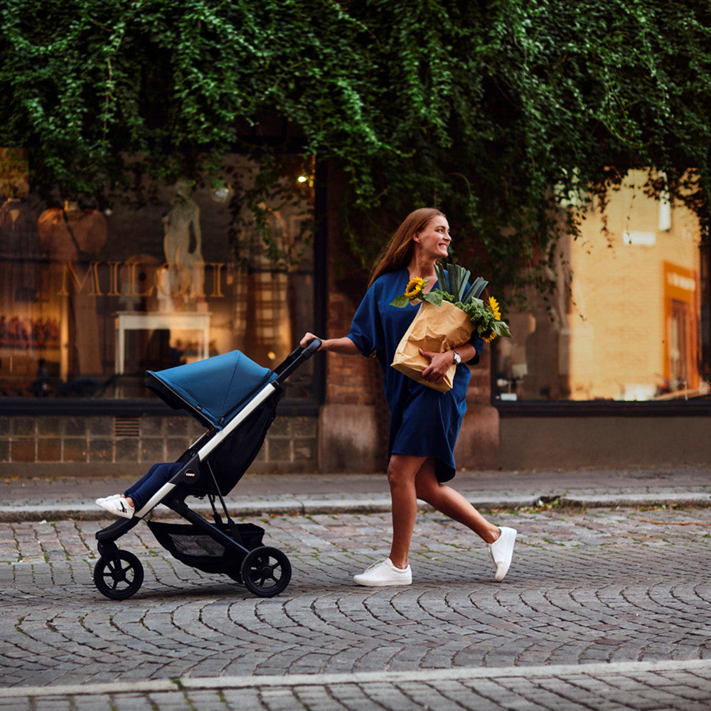 Thule Spring in Alunimum and Majolica Blue- Bambi Baby