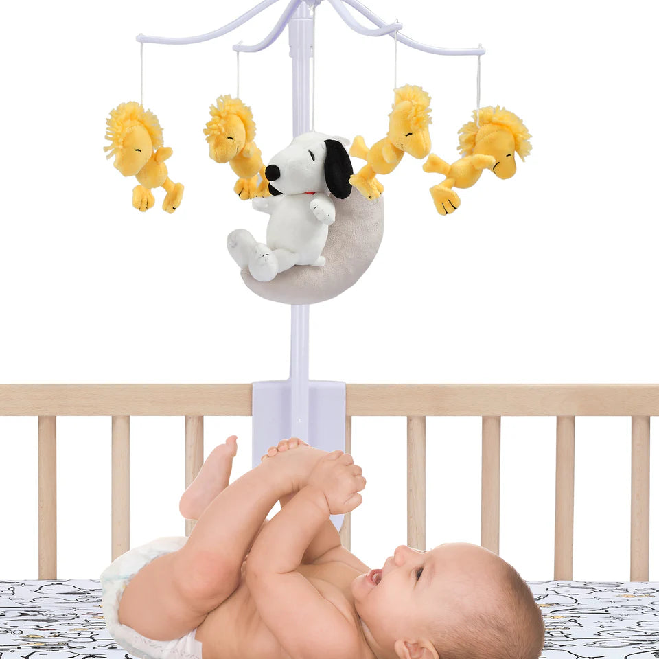 Bedtime Originals Snoopy Love Musical Baby Crib Mobile Soother Toy- Bambi Baby