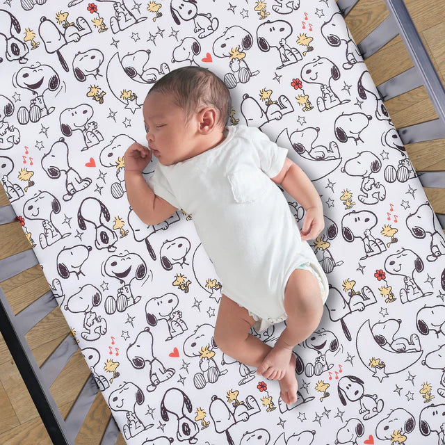 Bedtime Originals Snoopy Love 3-Piece Infant Baby Nursery Crib Bedding Set- Bambi Baby