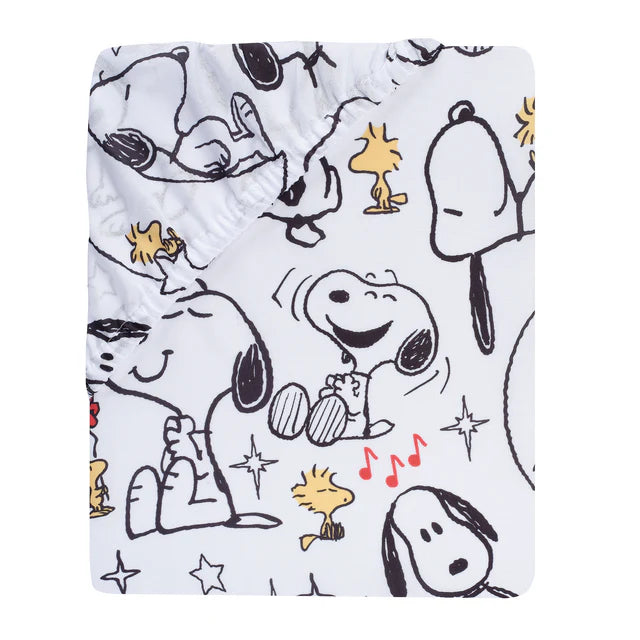 Bedtime Originals Snoopy Love Infant Baby/Toddler Fitted Crib Sheet- Bambi Baby