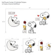 Bedtime Originals Snoopy Love Wall Decals/Stickers w/ Woodstock, Stars, & Moon - Bambi Baby