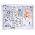 Lambs & Ivy Snoopy Milestone Photo Opportunity Black/White Fleece Baby Blanket - Bambi Baby