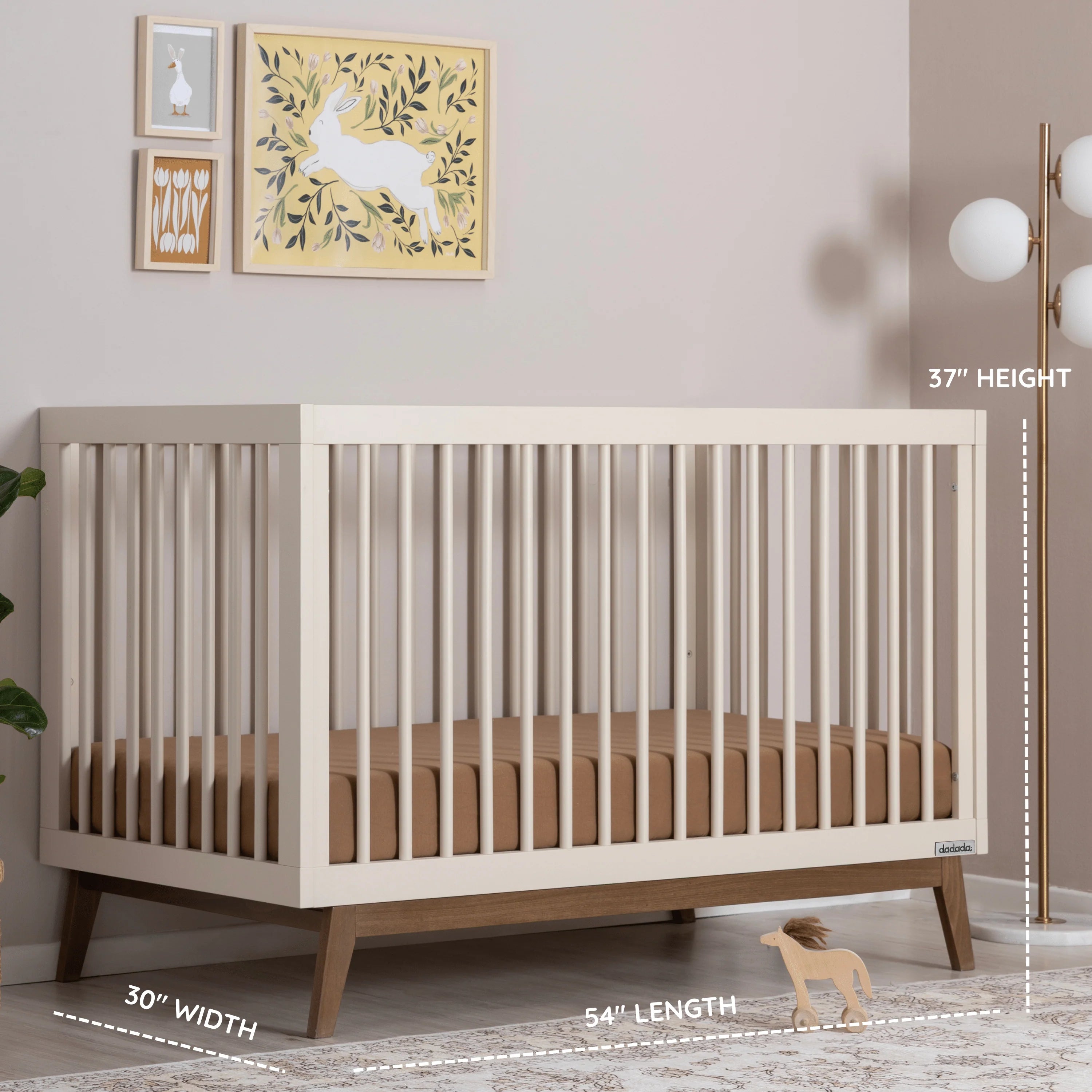 dadada Soho 3-In-1 Convertible Crib- Bambi Baby
