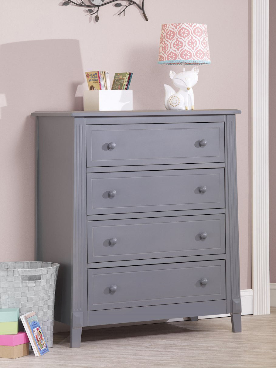 Sorelle Berkley 4 Drawer Dresser (Rta) in Gray- Bambi Baby