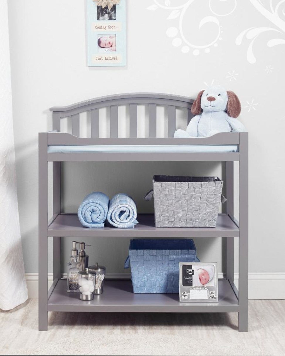 Sorelle Berkley Dressing Changing Table in Gray- Bambi Baby